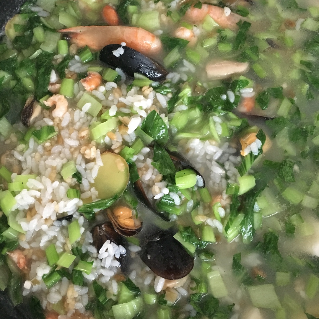 海鲜炒米菜泡饭