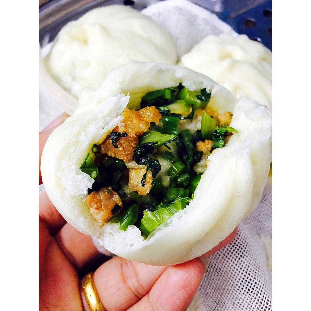 嘿陈太太做的青菜小肉包