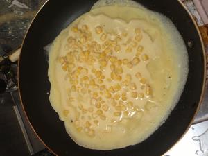 芝士玉米蛋饼的做法 步骤4