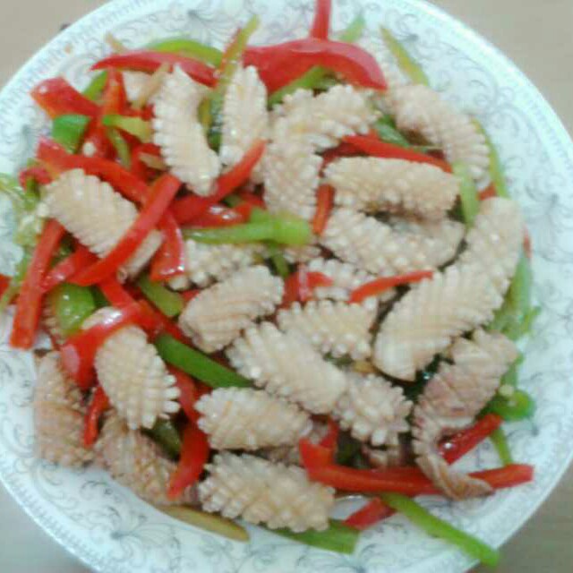 青椒炒鲜鱿