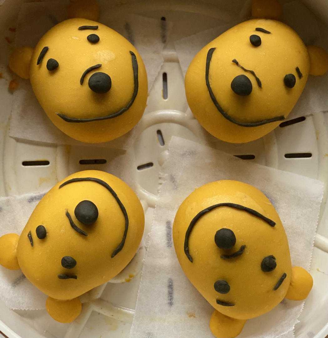 维尼小熊卡通馒头（南瓜馒头）