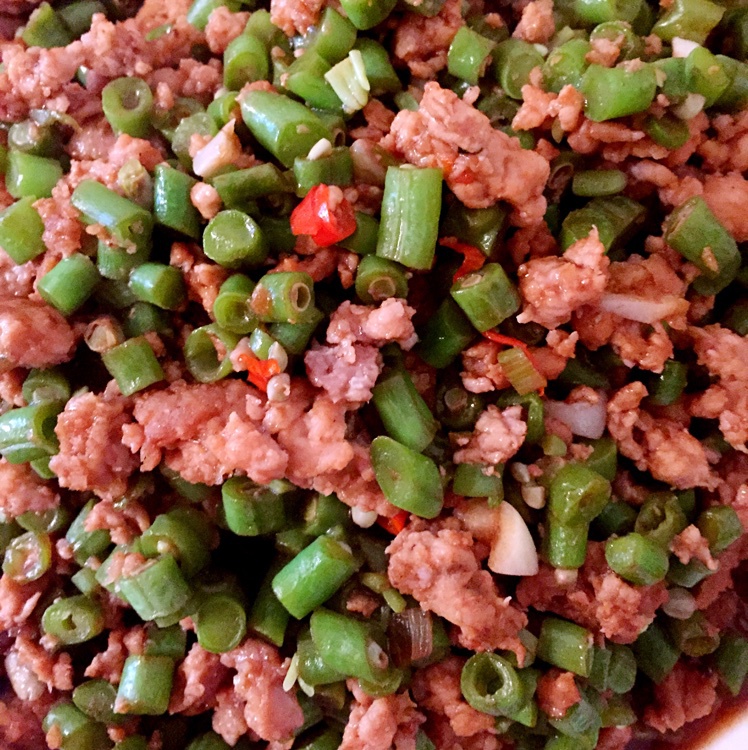 肉沫豆角下饭菜
