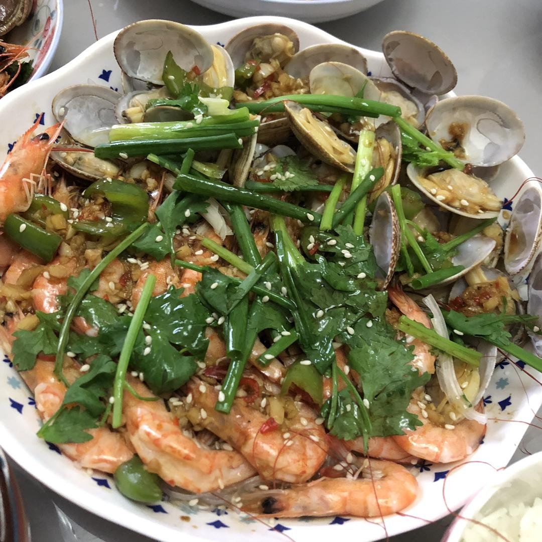蒜蓉粉丝烤花甲虾