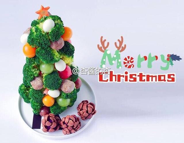 肉丸圣诞树与紫薯松果的做法