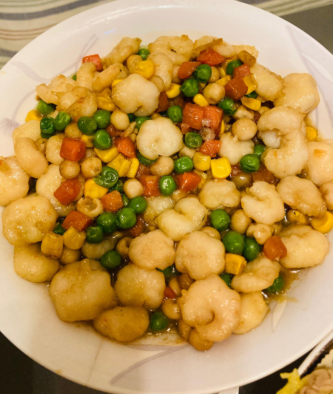 鸡头米甜豆炒虾仁