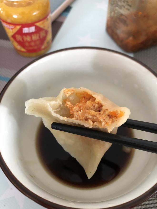 【低脂·高蛋白·高钙】辣白菜/泡菜豆腐饺子（纯素）的做法