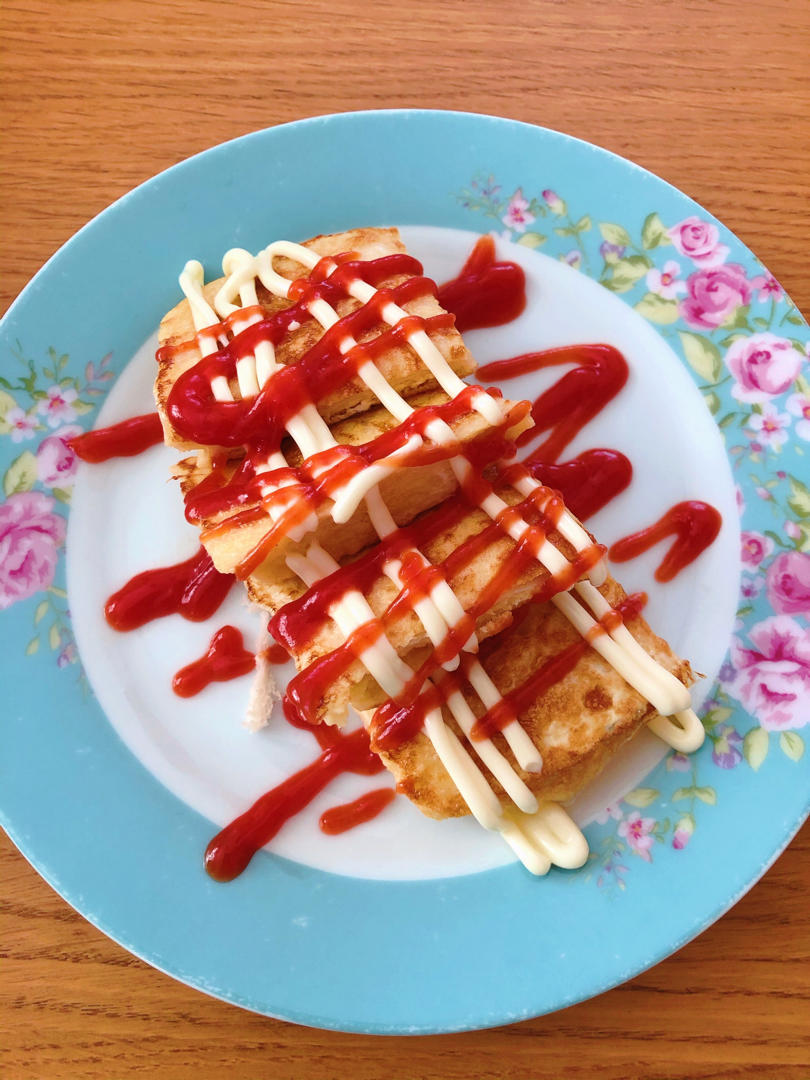鸡蛋香煎面包片