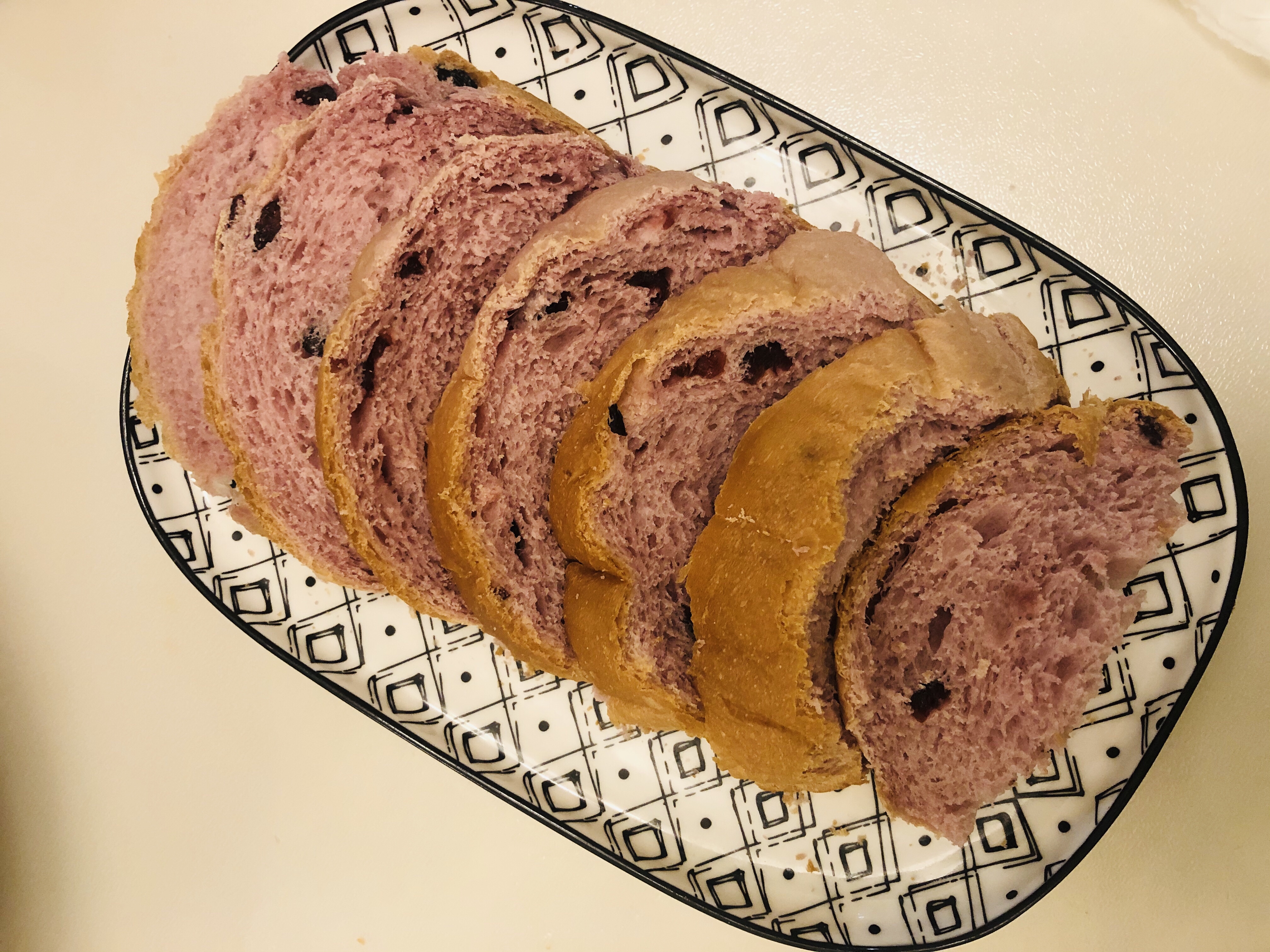 紫薯果干吐司(面包机版)的做法