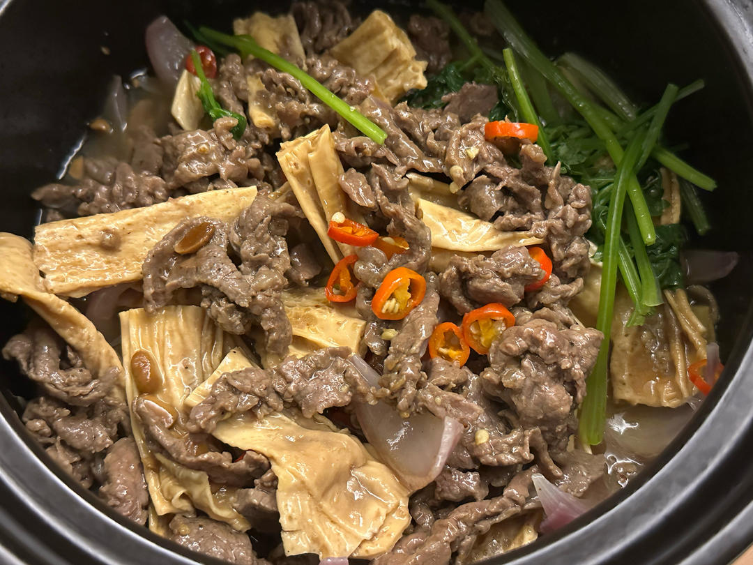 强强联手的腐竹焖牛肉