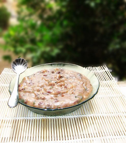红豆沙燕麦粥