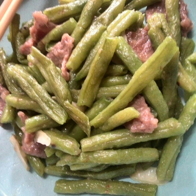 豆角炒肉