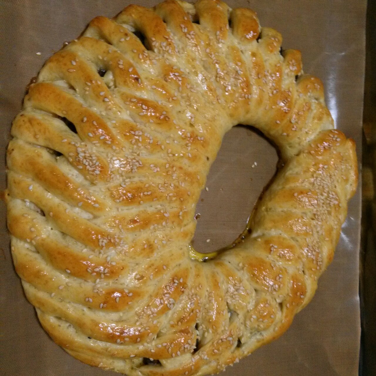 花环蜜豆面包