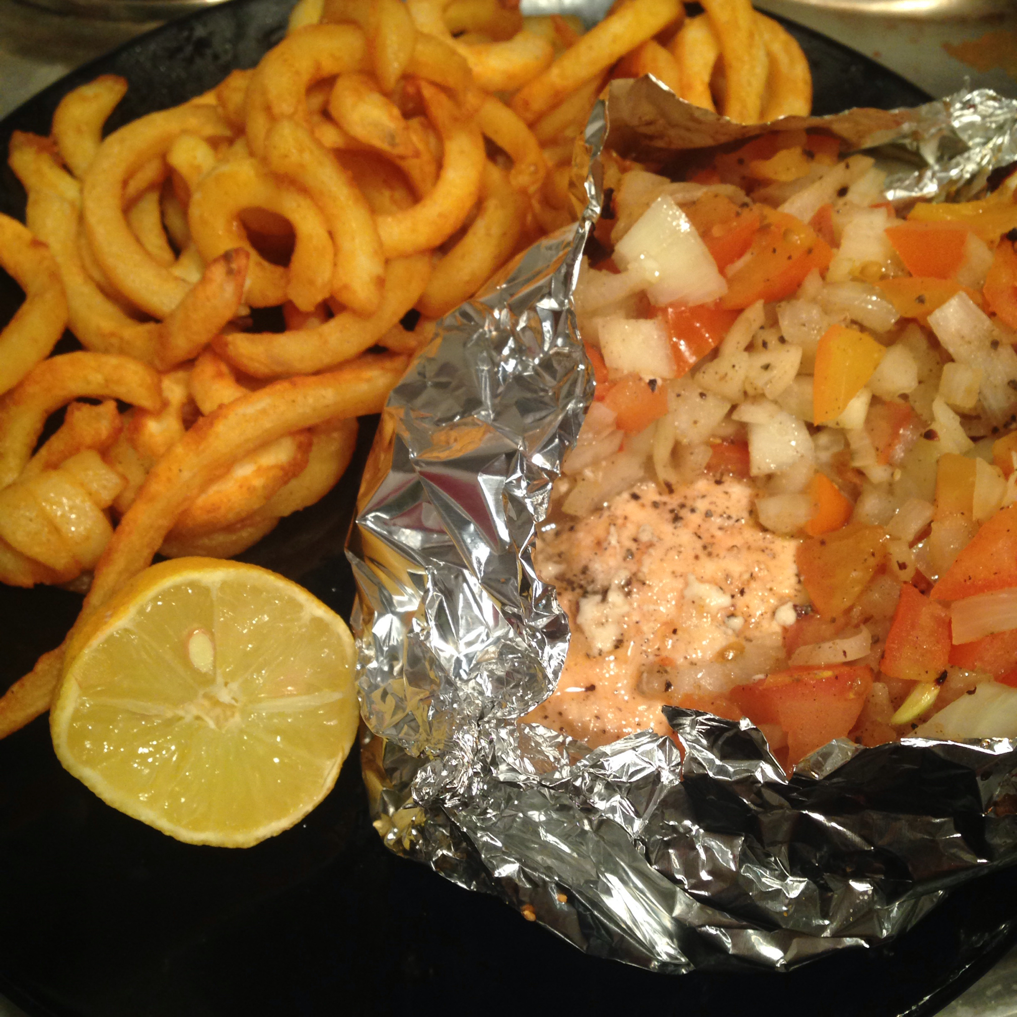 锡纸烤三文鱼  （Salmon Baked in Foil）