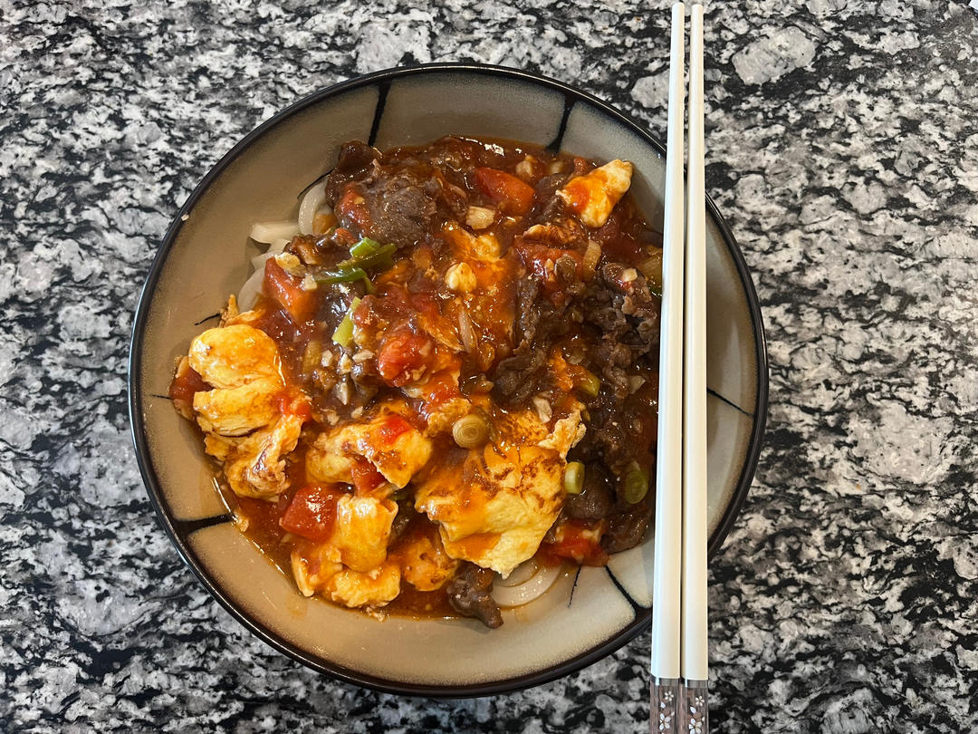 酸甜浓郁～超开胃🔥番茄滑蛋牛肉饭
