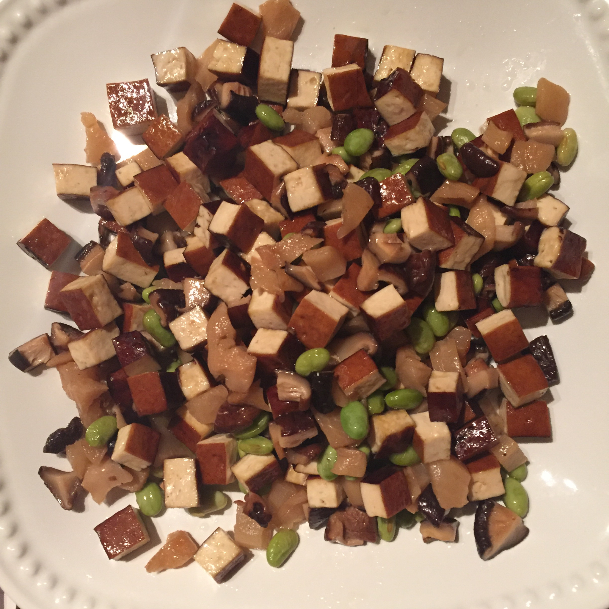 毛豆香干炒菜脯