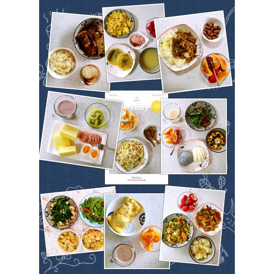 制定一周早餐