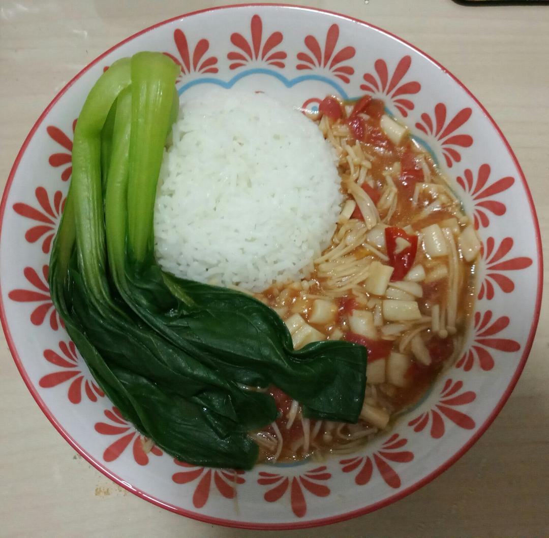 番茄菌菇盖浇饭