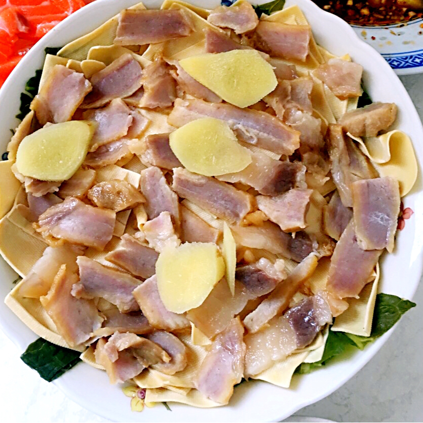 咸肉蒸百叶