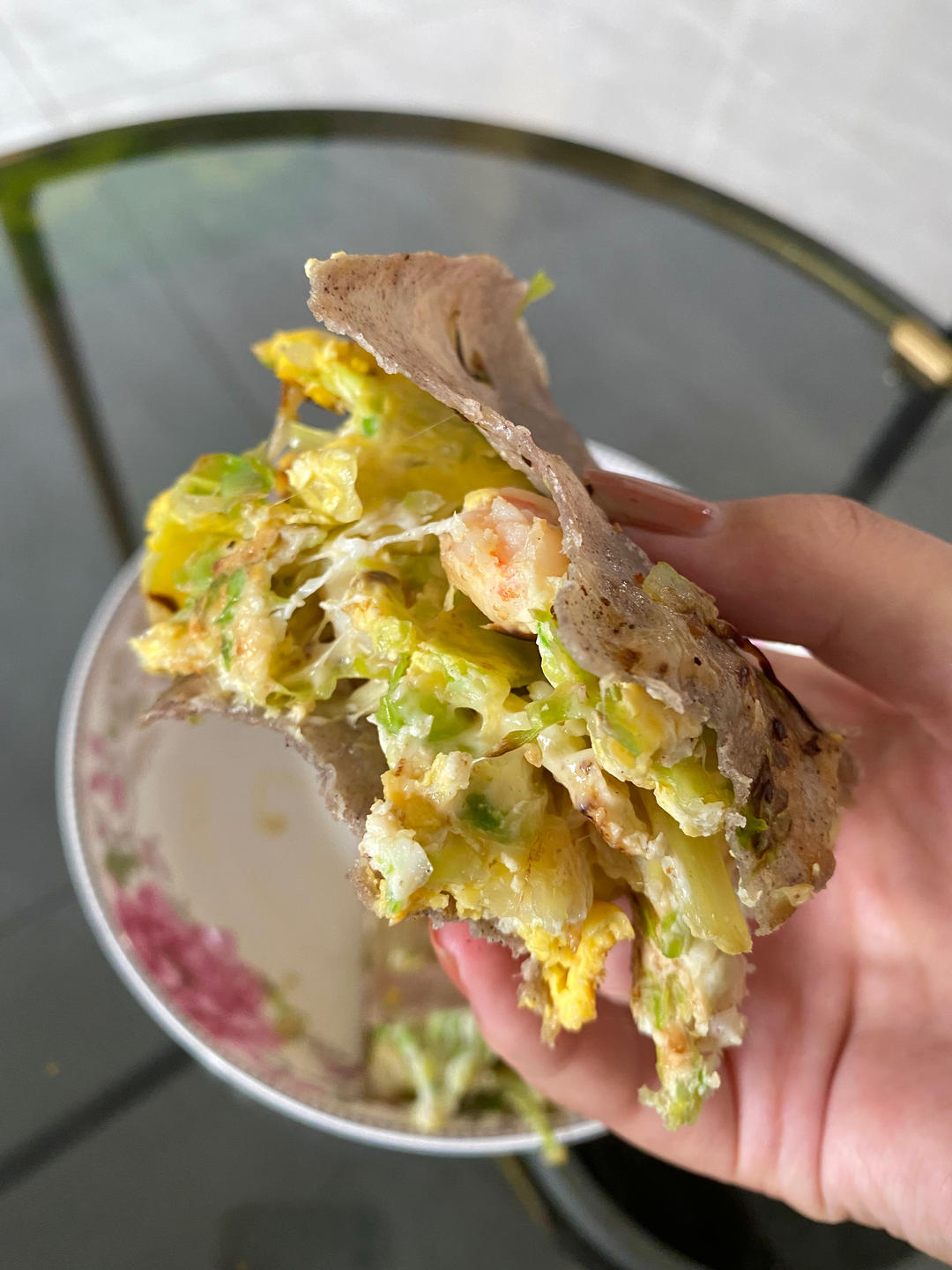 海鲜卷心菜蛋饼｜低脂高蛋白｜卷饼新吃法