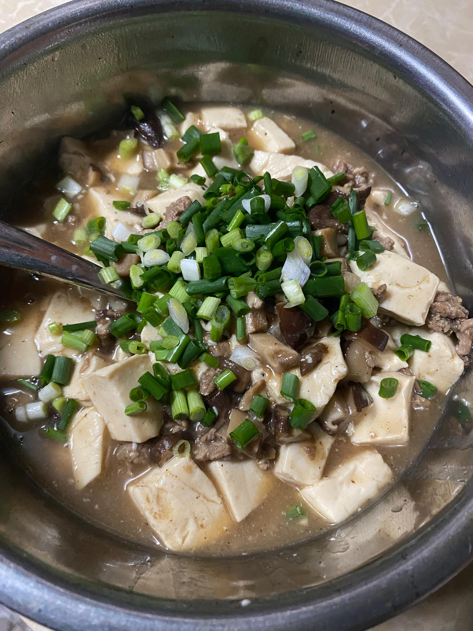 超级下饭的香菇肉沫豆腐