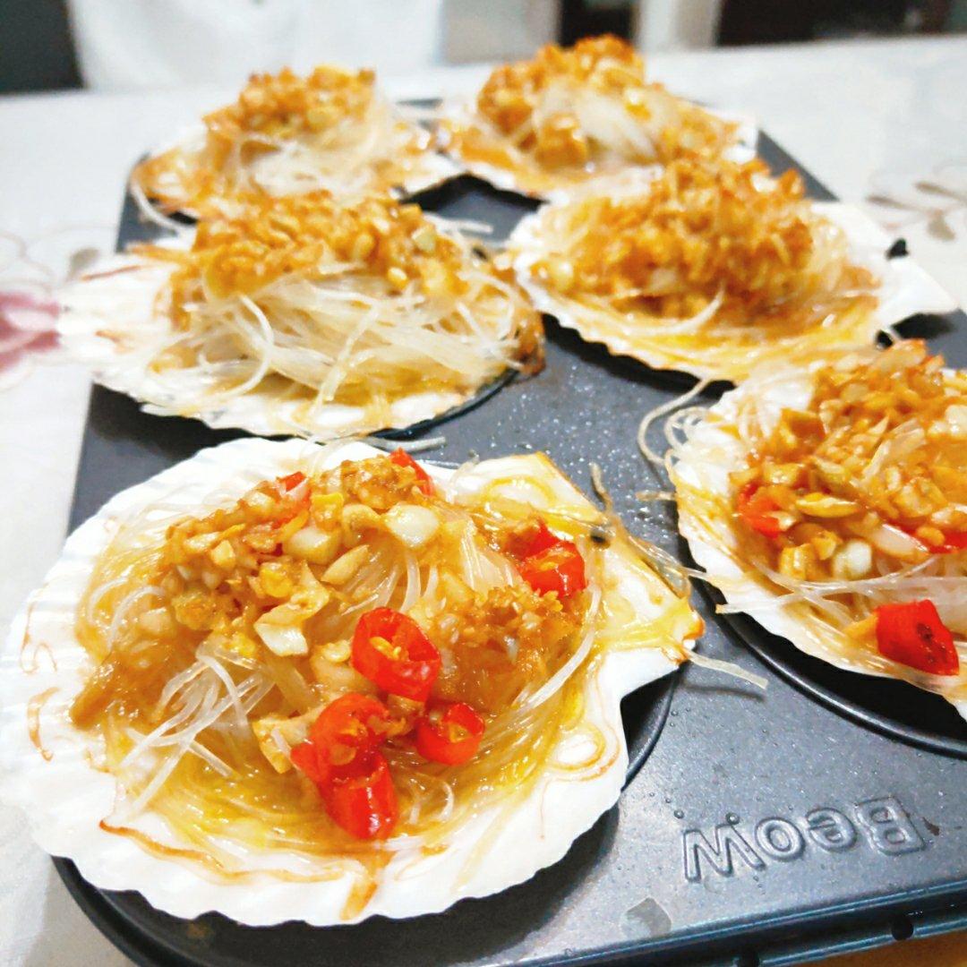 蒜蓉 粉丝 小米椒 烤箱扇贝