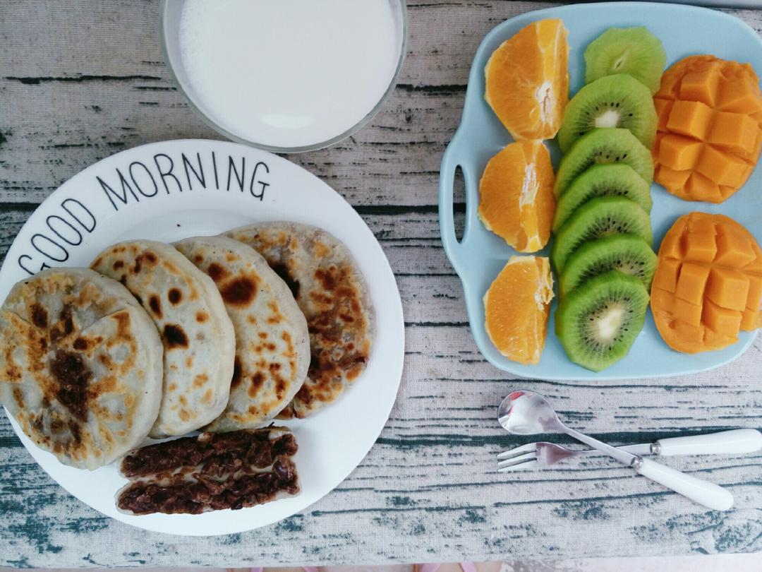 平底锅版红豆饼
