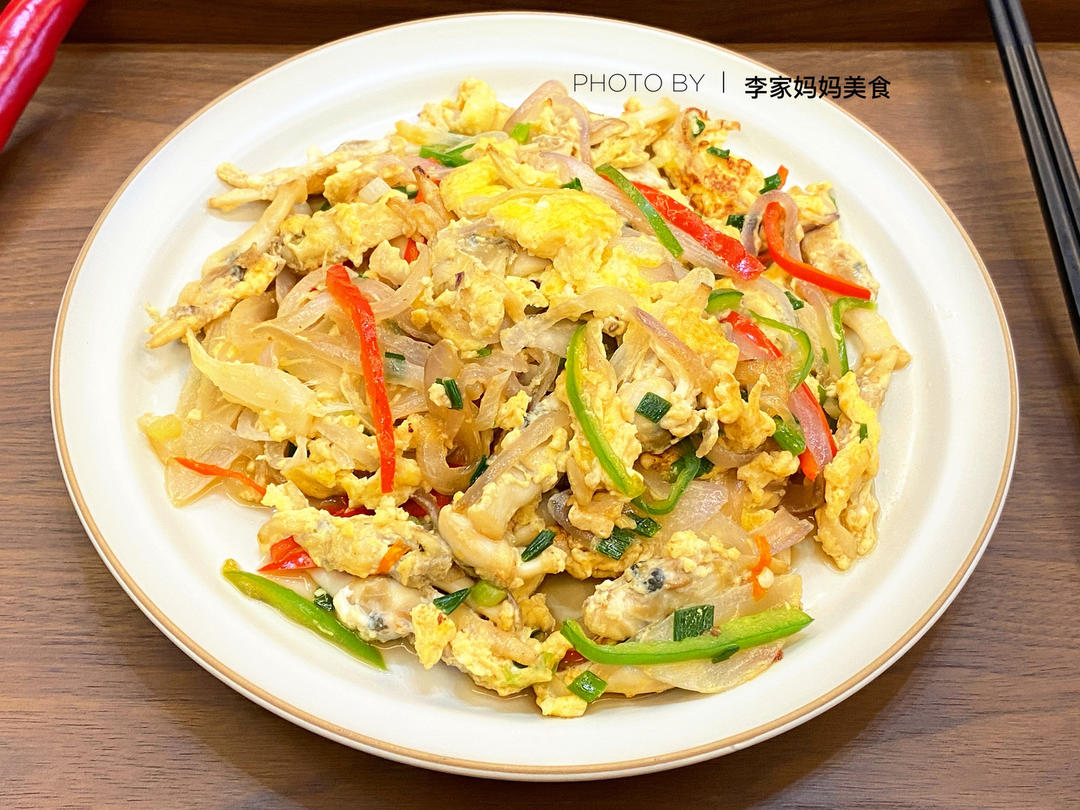 海蛏炒鸡蛋，原汁原味的做法