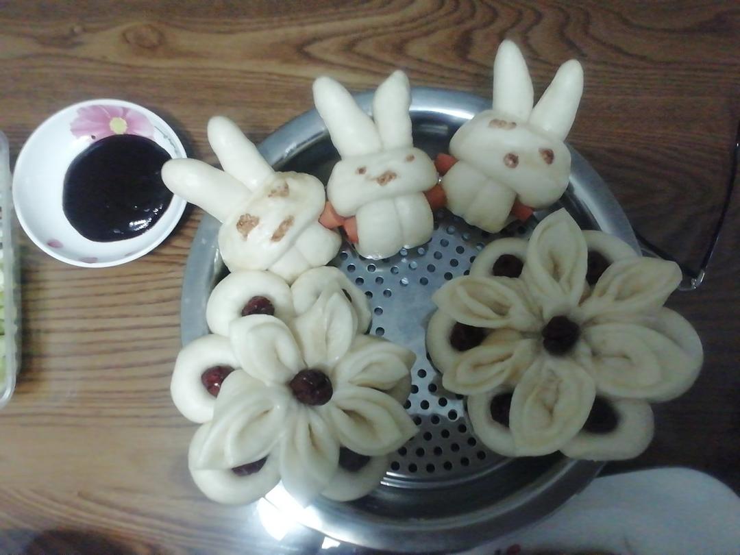 花样面食，花样馒头，【枣花馍】