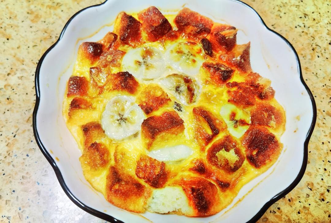 香蕉吐司布丁（消灭吃不完的吐司）