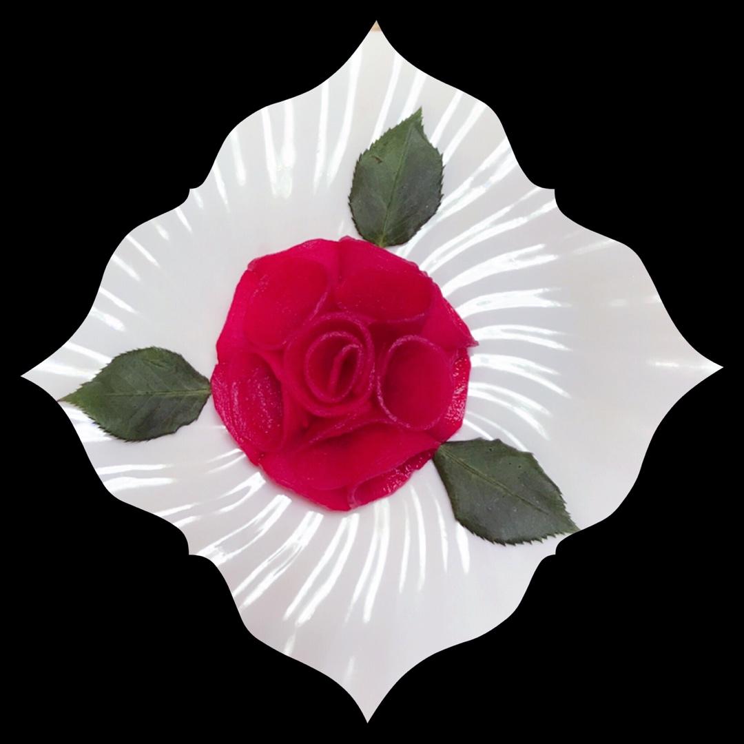 紫色燕子做的胡萝卜玫瑰花(创意小盘饰の二)