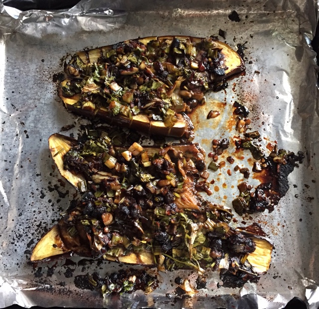 烤箱菜走起--蒜蓉烤茄子