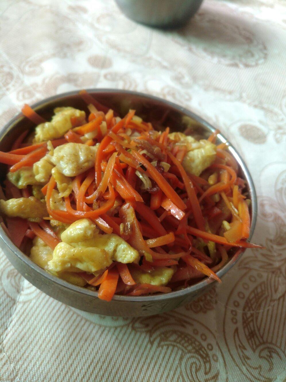胡萝卜炒鸡蛋