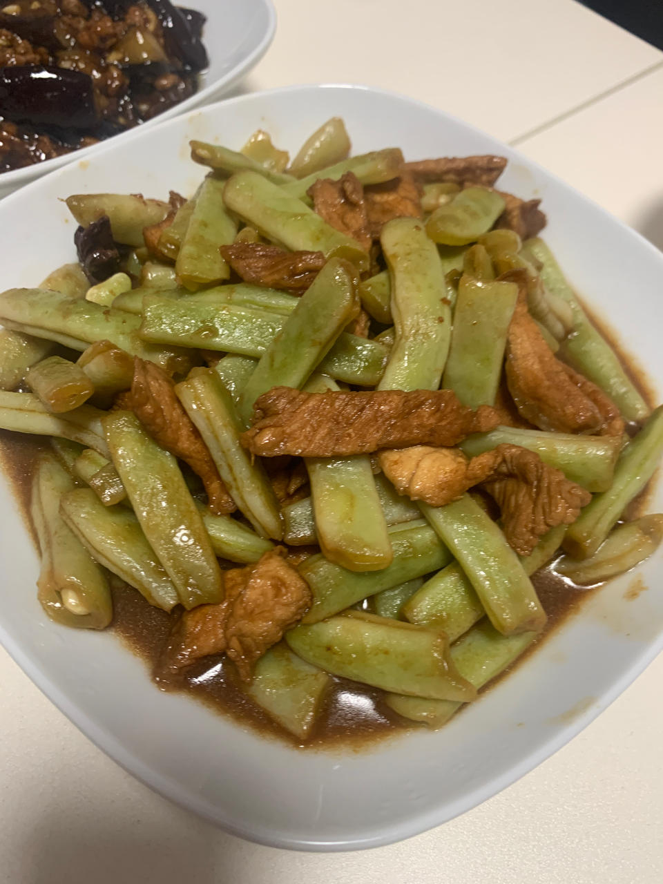 超级下饭菜 豆角（白不老）炒肉