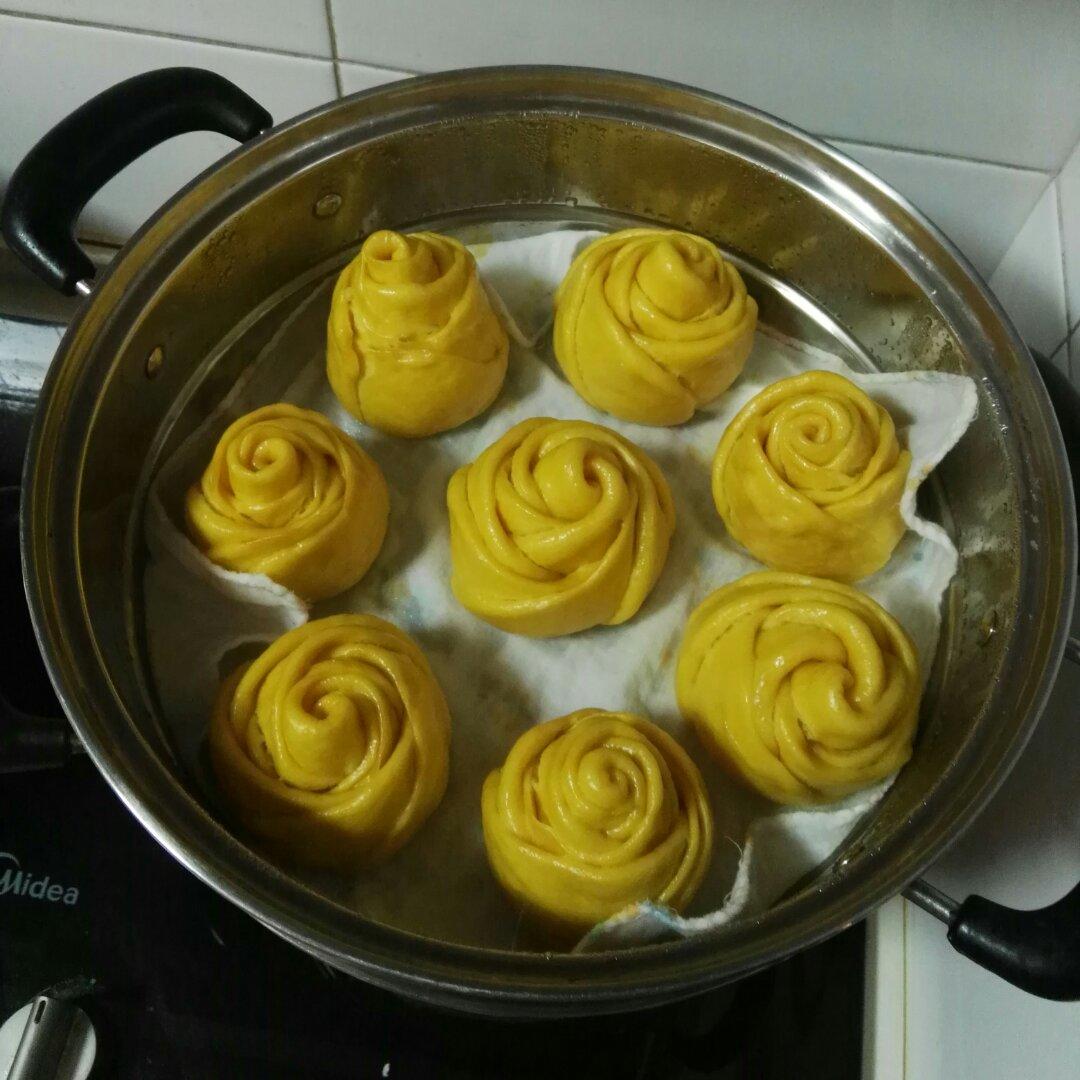 南瓜玫瑰花馒头