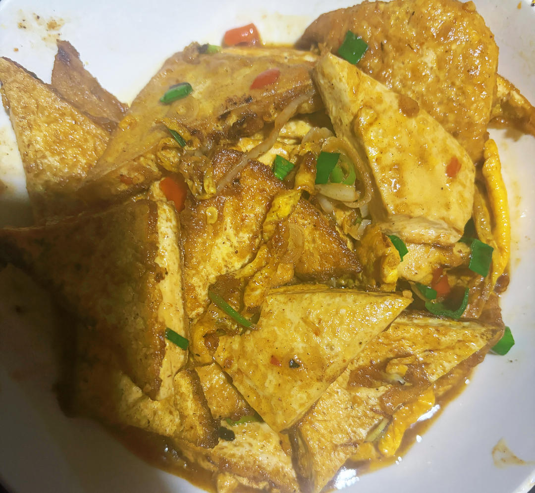 焖煎豆腐