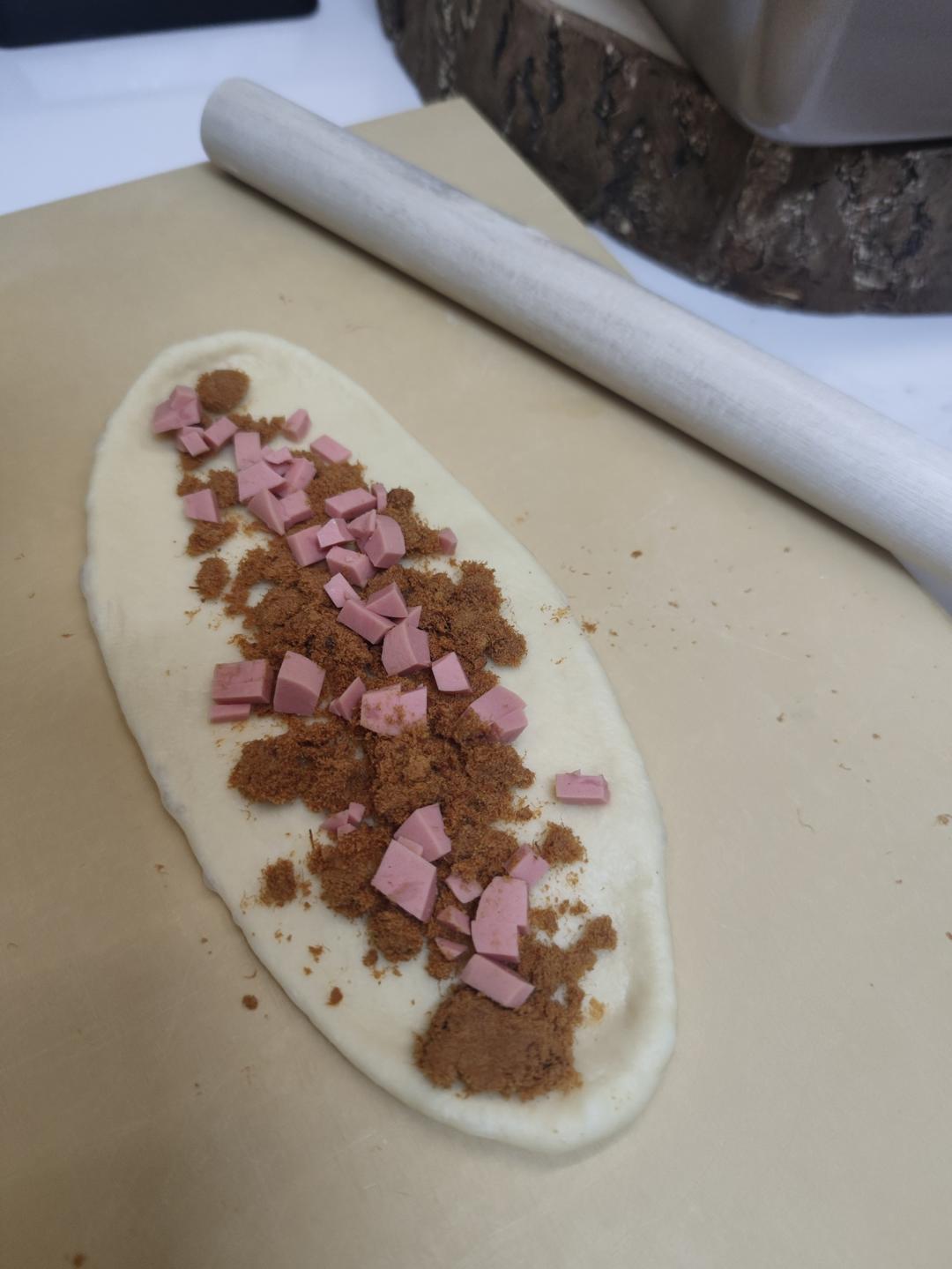 香葱火腿肉松面包