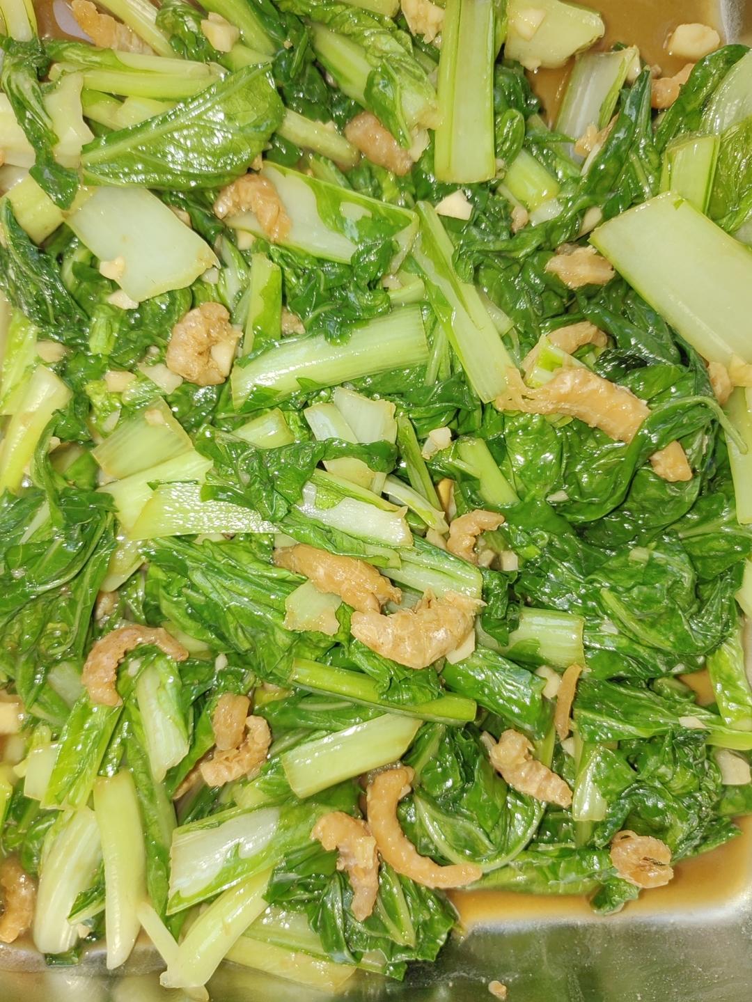 夏日清爽 虾仁奶白菜(快菜)