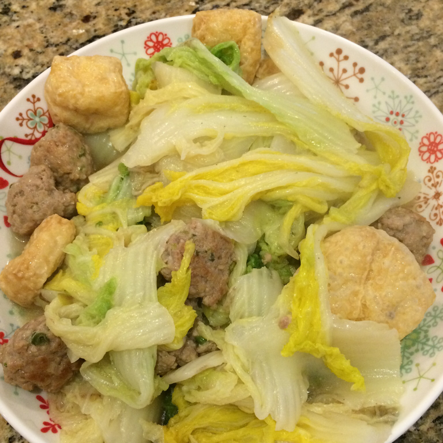 白菜烩丸子