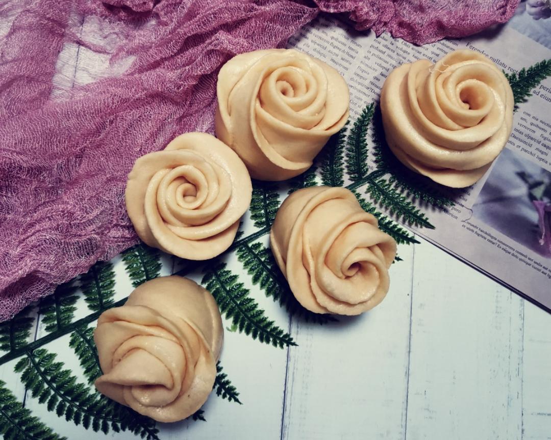 可以吃的玫瑰花馒头的做法