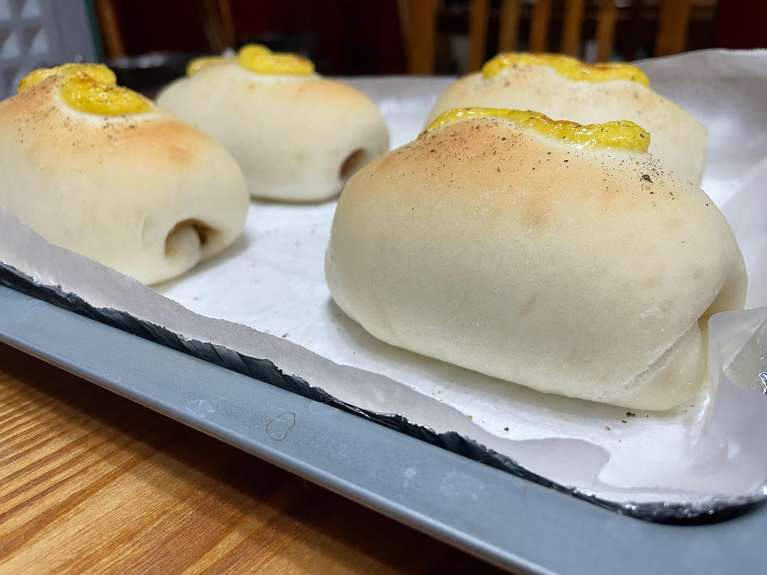 简单揉面包之黑芝麻法国球