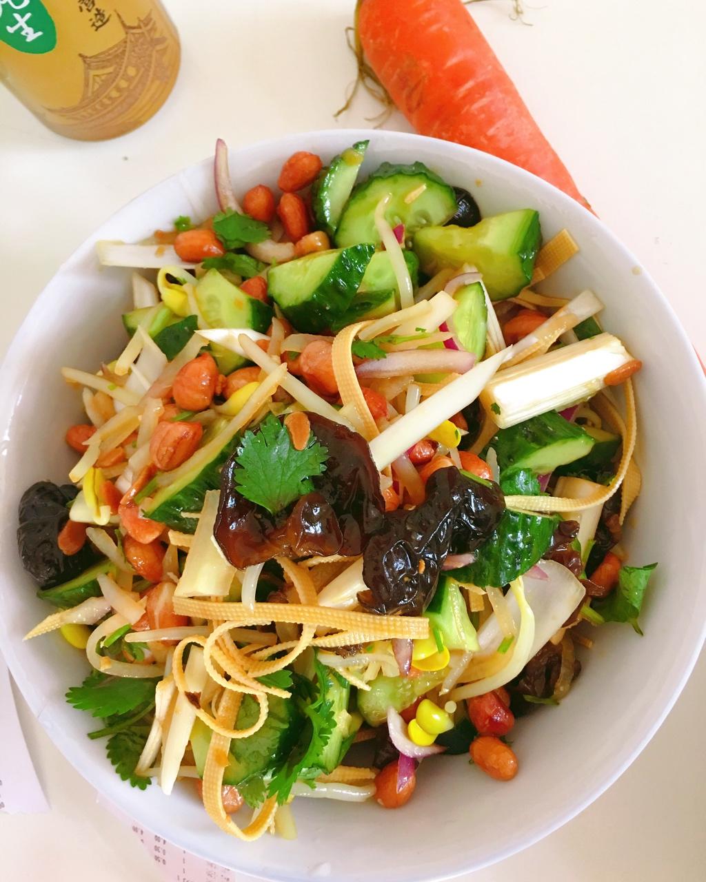 9527呀做的拌花菜素杂拌烧烤必点