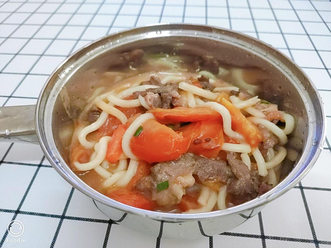 番茄牛肉汤乌冬