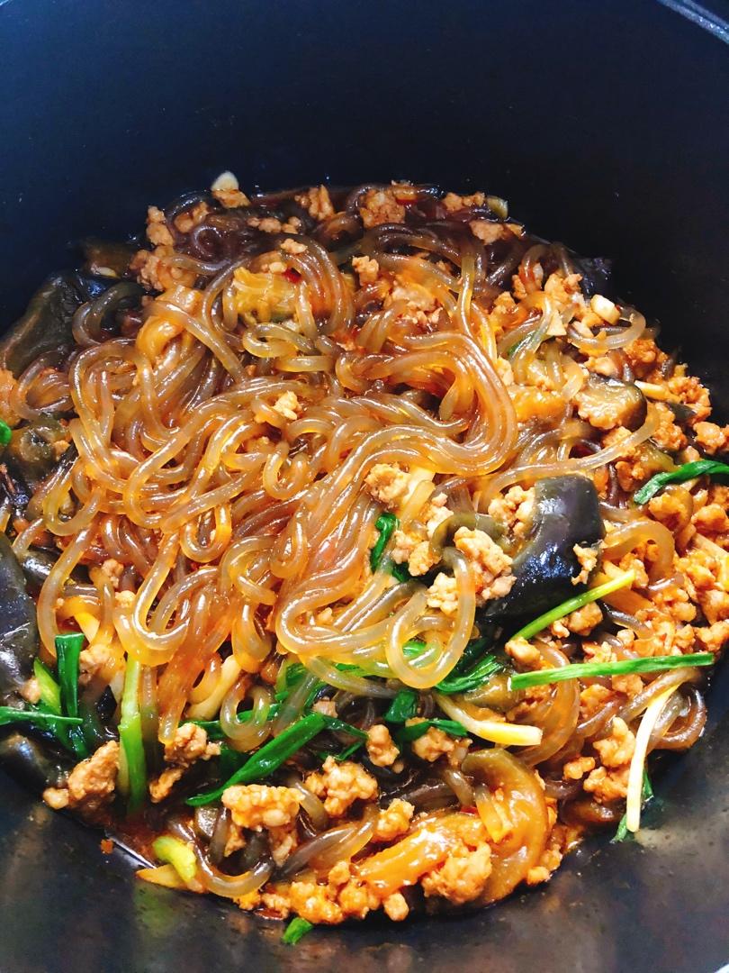肉末茄子粉丝煲