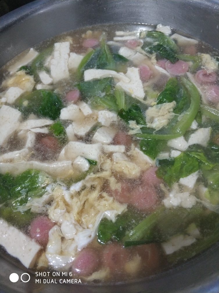豆腐青菜汤的做法