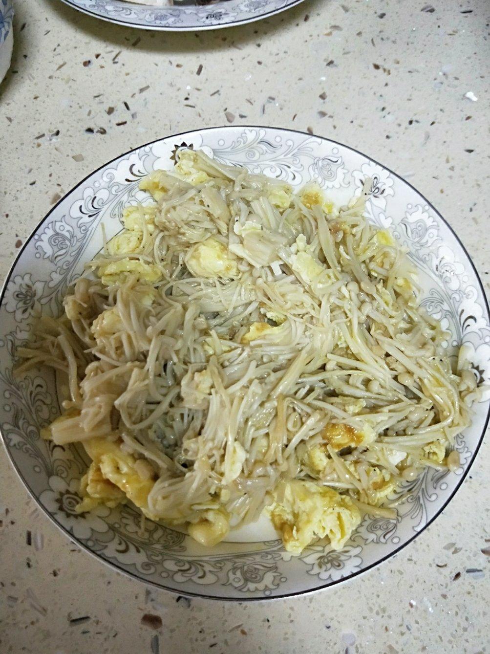 金针菇炒鸡蛋
