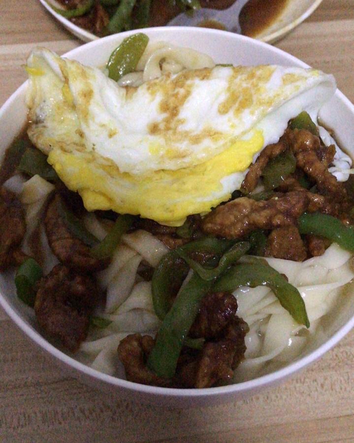 青椒肉丝面