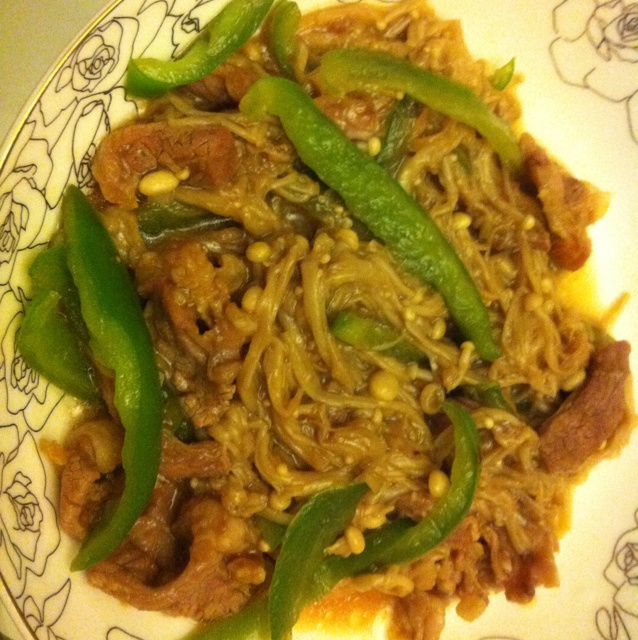 金针菇炒肉丝