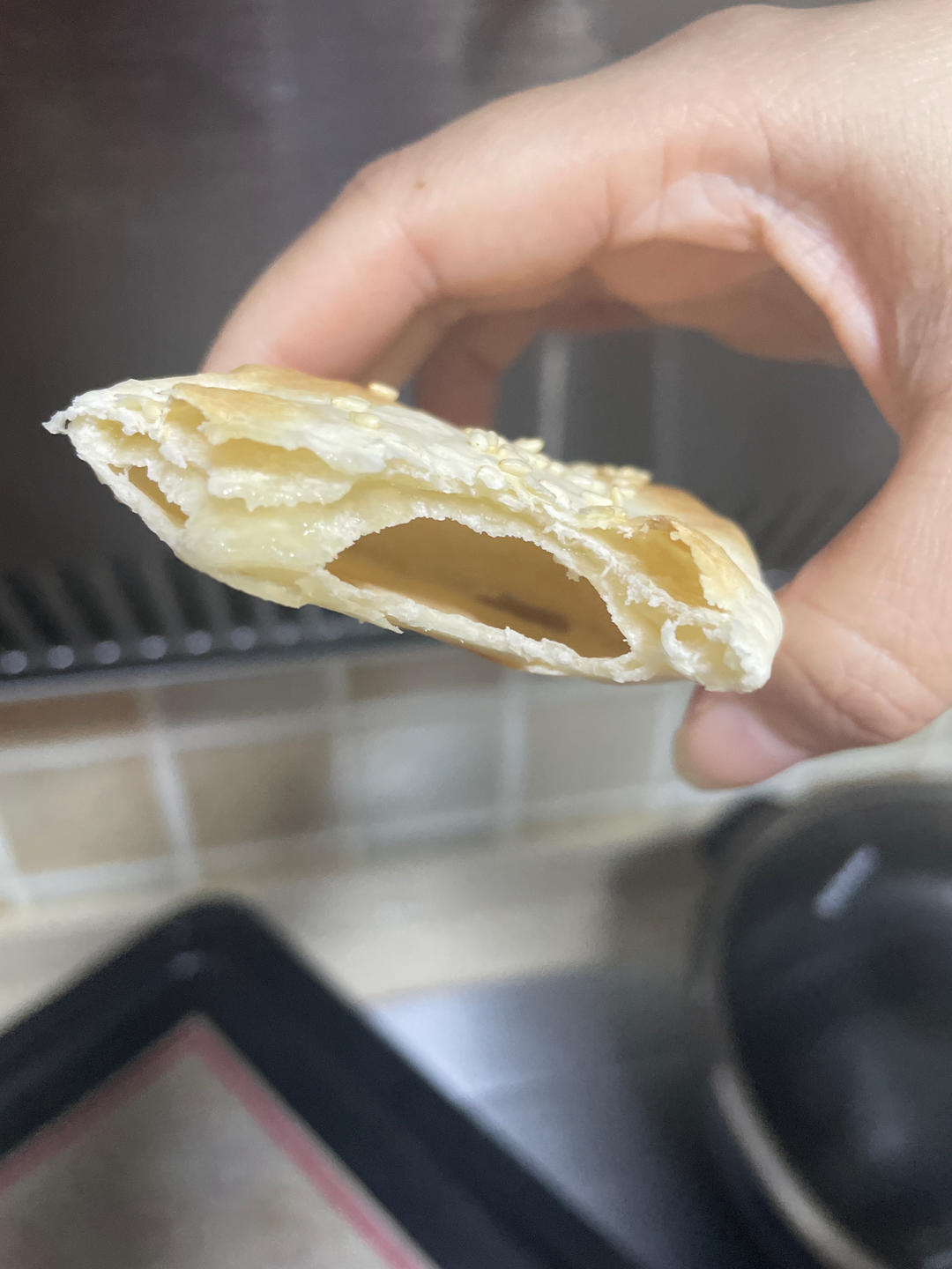 不用发面，简单易做，酥脆可口的空心糖烧饼