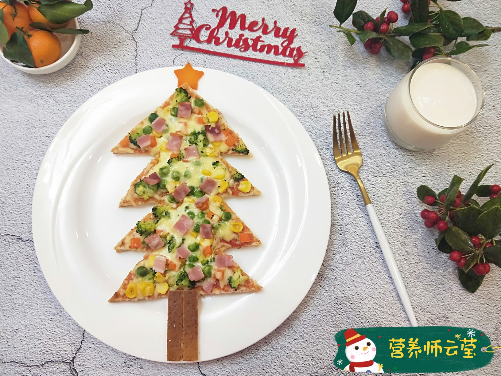 圣诞树🎄吐司披萨的做法