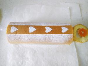 甜蜜蜜桔子蛋糕卷的做法 步骤16